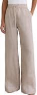 Reiss Riley Ladder Stitch Wide Leg Linen Pants
