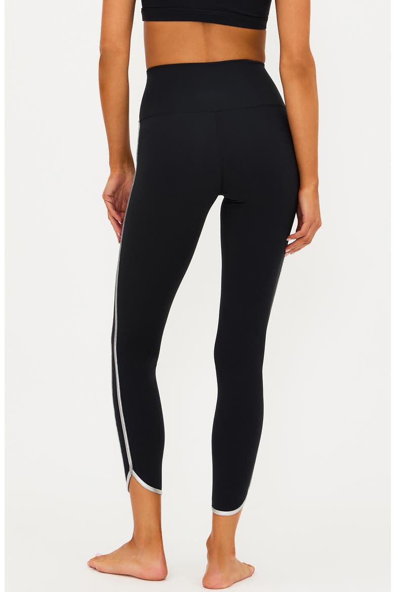 Nella Side Stripe Ankle Leggings, Alternate, color, MIDNIGHT SILVER SHINE