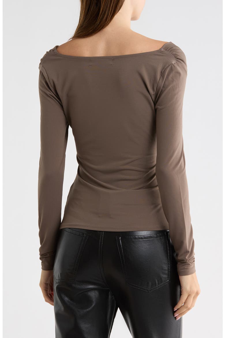 Drape Neck Long Sleeve Knit Top, Alternate, color, MUSHROOM