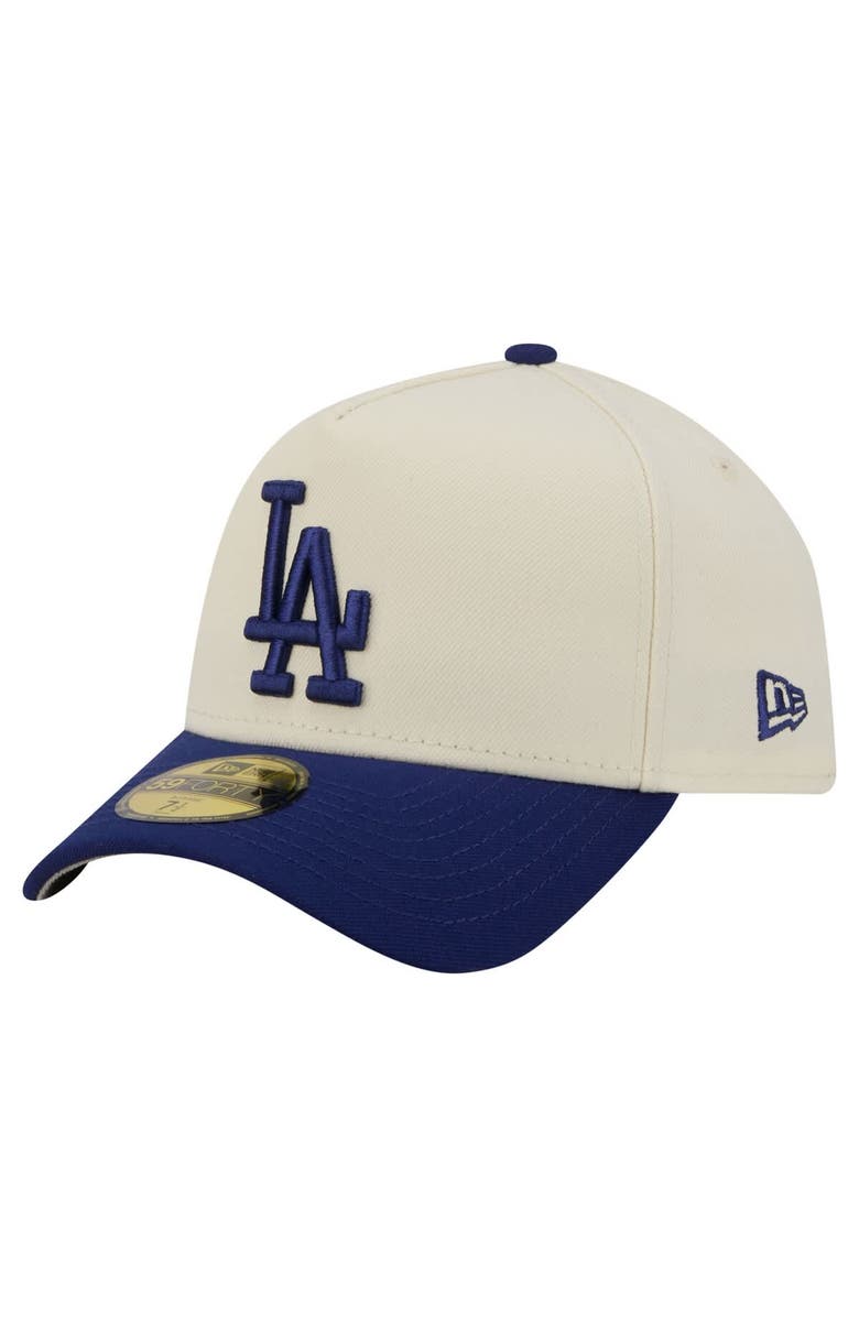 New Era Men's New Era  Cream Los Angeles Dodgers Chrome A-Frame 59FORTY Fitted Hat, Alternate, color, Cream