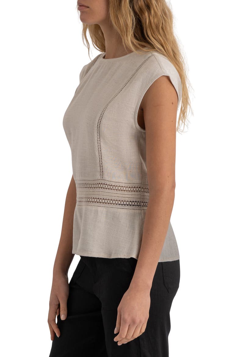 Carly Cap Sleeve Top, Alternate, color, NATURAL