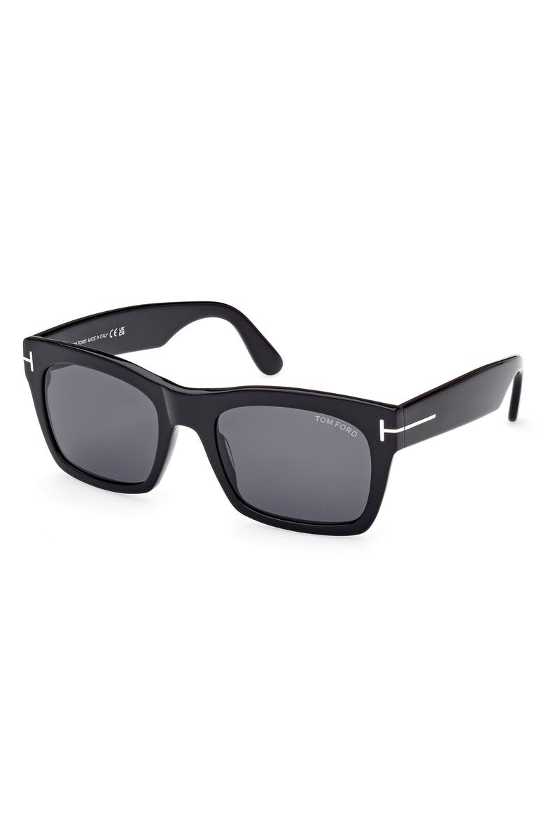 TOM FORD Nico 56mm Square Sunglasses, Alternate, color, Sblk/Smk