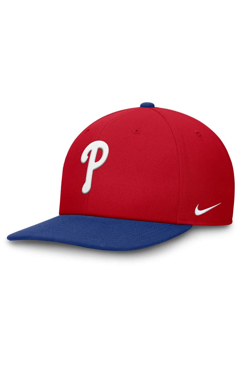 Nike Men's Nike Red/Royal Philadelphia Phillies Pro Performance Snapback Hat, Main, color, Red