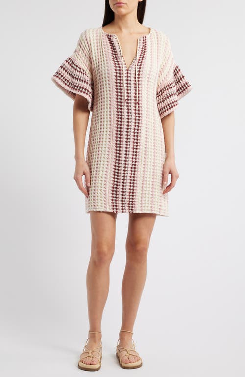 SAYLOR SAYLOR ALLIRRA OPEN STITCH KNIT SHIFT MINIDRESS