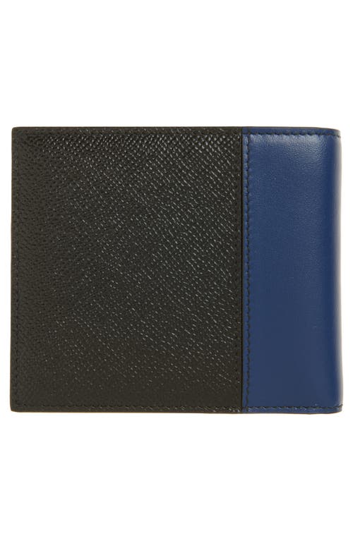 Dolce & Gabbana Bi-fold Wallets Dauphine Style In 8f701 Nero/blu Notte