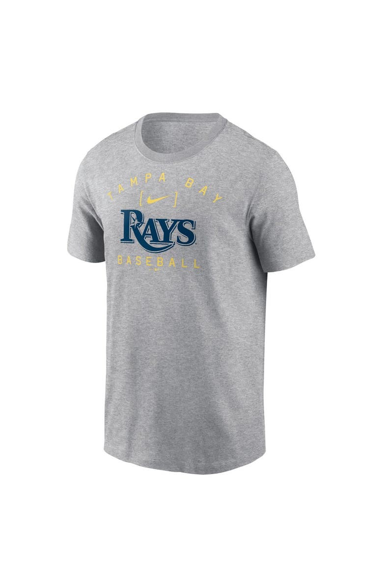 Nike Men's Nike Heather Gray Tampa Bay Rays Home Team Athletic Arch T-Shirt, Alternate, color, Heather Gray