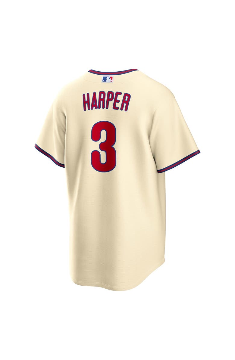 Nike Men's Nike Bryce Harper Cream Philadelphia Phillies Alternate Replica Jersey, Alternate, color, Cream