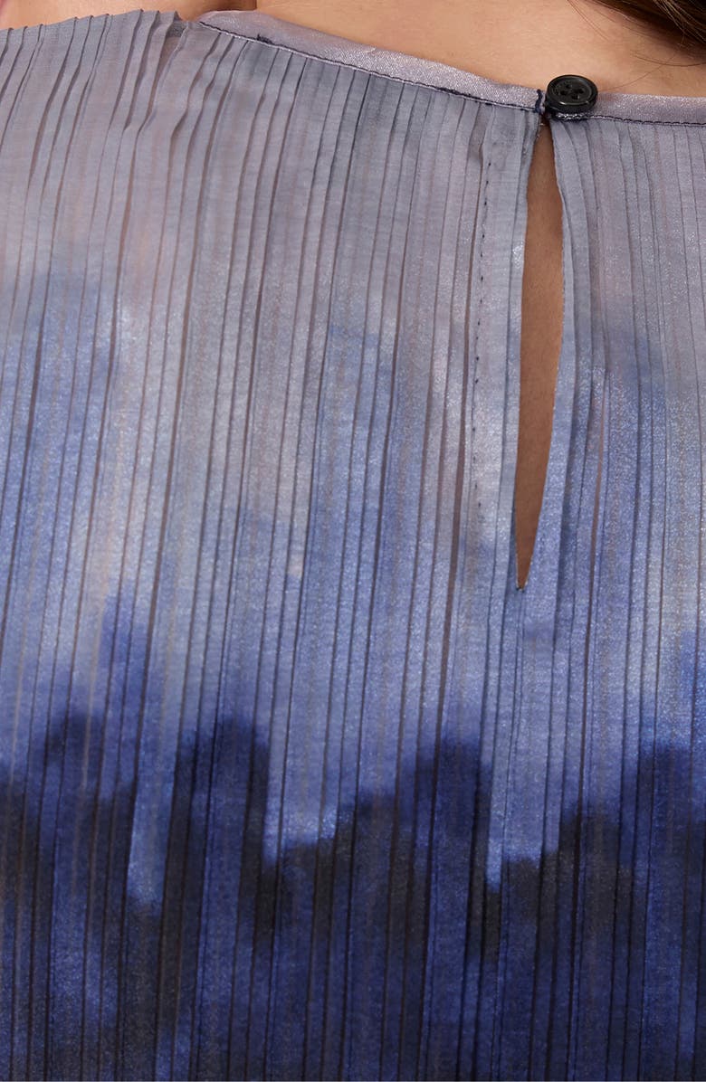 rag & bone Hailey Printed Organza Top, Alternate, color, Light Blue Multi