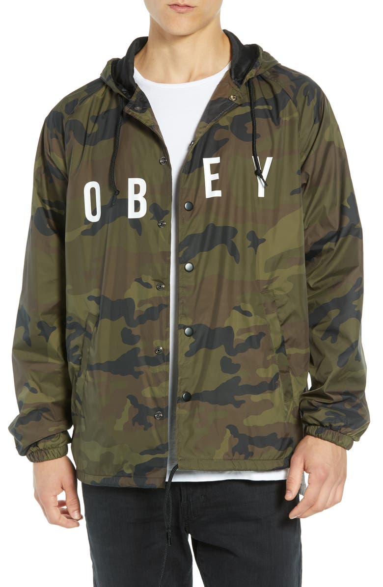 Obey Anyway Coach's Jacket, Main, color,