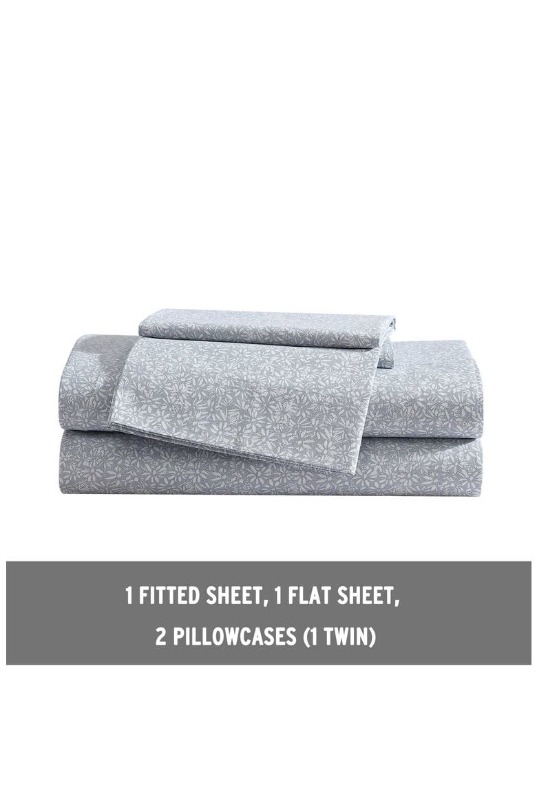 Little Blossom Cotton Sheet Set, Alternate, color, GREY