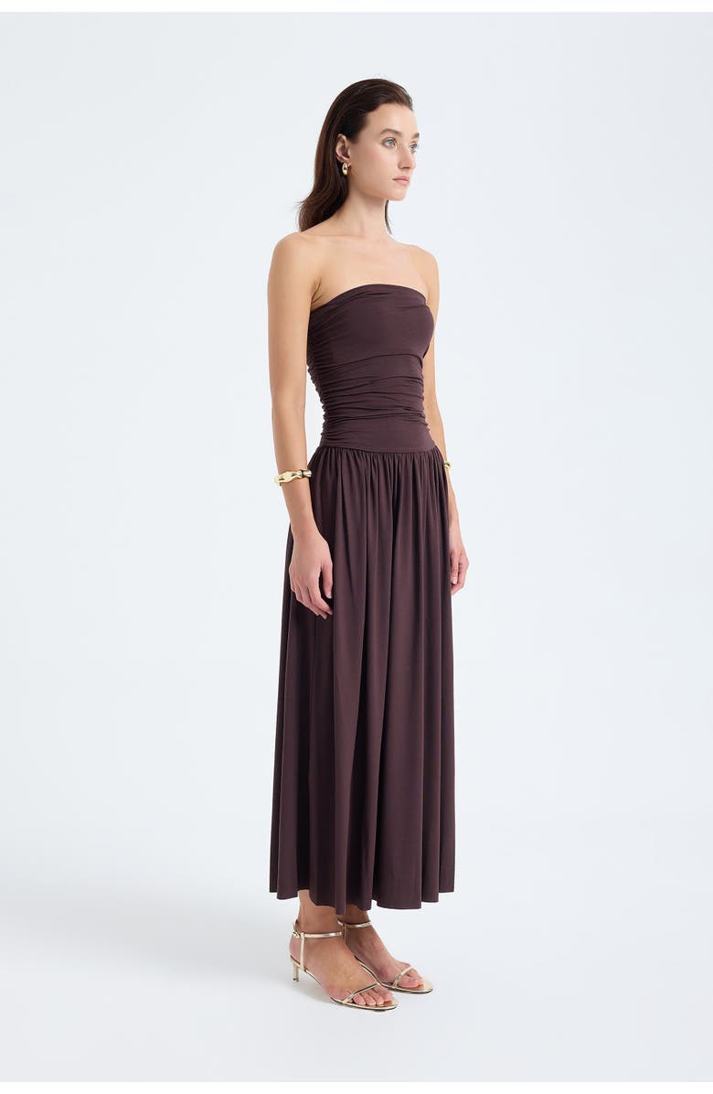 Monlicia Aluna Strapless Maxi Dress, Alternate, color, Brown