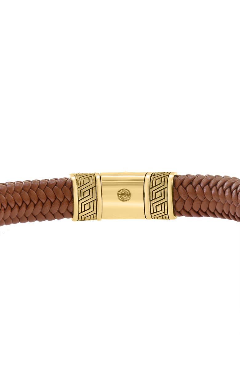 EFFY Leather & Tiger Eye Bracelet, Alternate, color, Brown