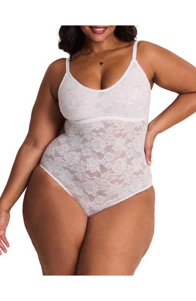 Adore Me Mitzi Smoothing Bodysuit, Main, color, White