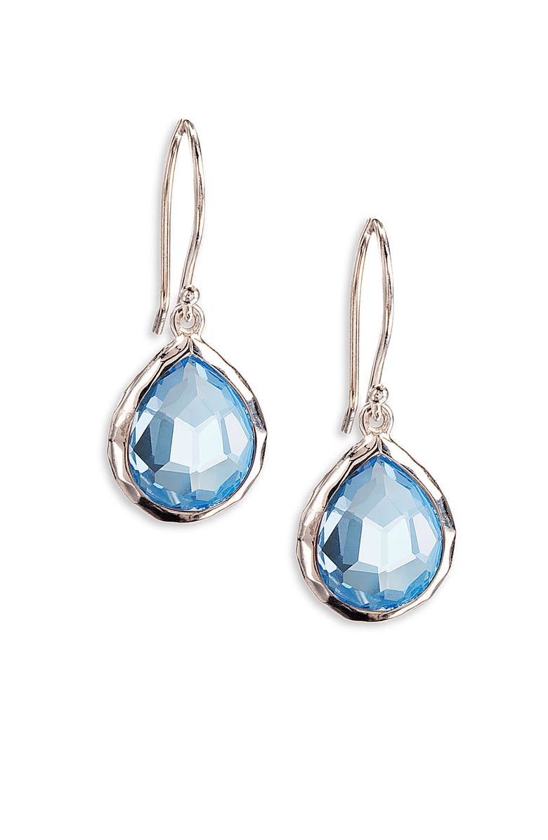 Ippolita 'Rock Candy - Teeny Teardrop' Rosé Earrings, Main, color, Silver