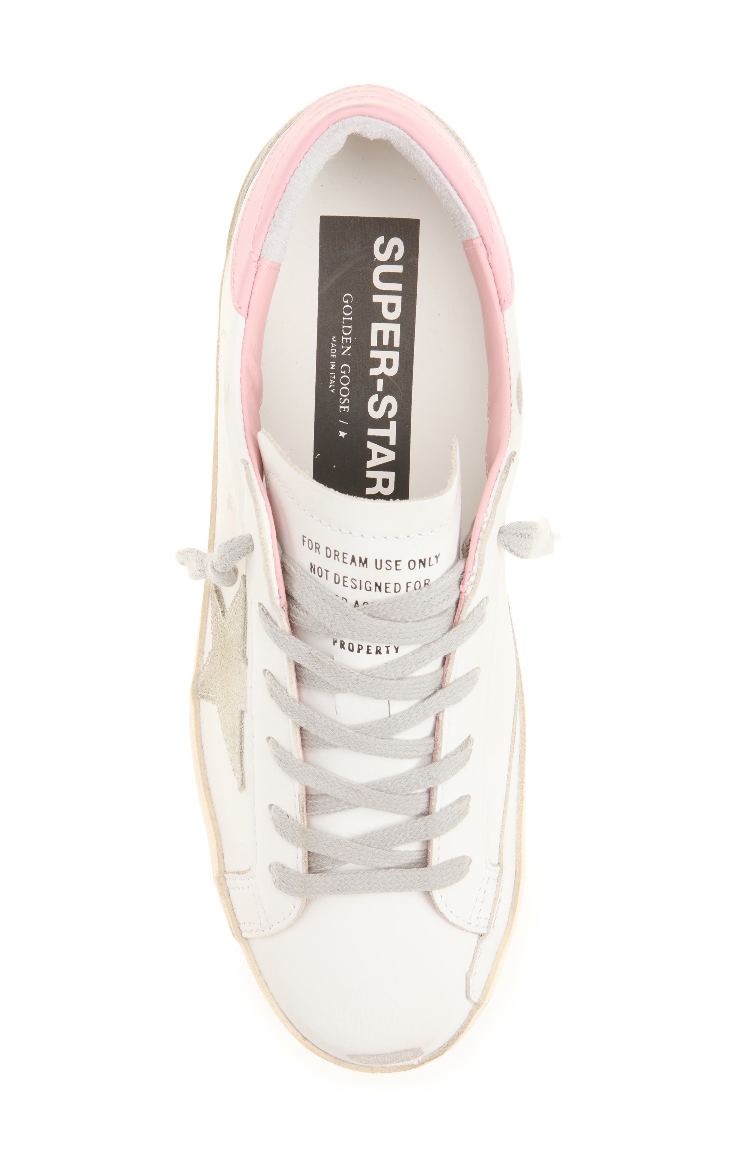 Golden Goose Super-Star Low Top Sneaker, Alternate, color, White/ Ice/ Light Pink