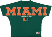 PRESSBOX Women's Pressbox  Green Miami Hurricanes Flannigan Oversized T-Shirt