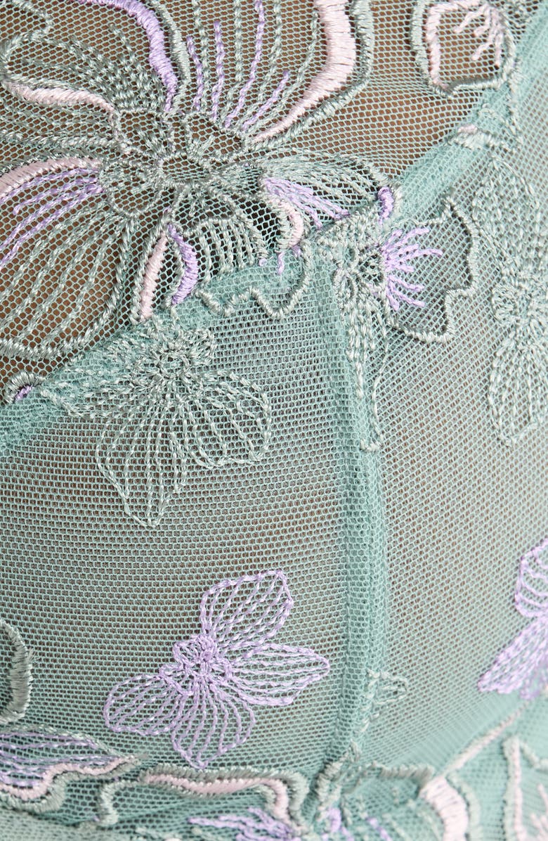 Hunkemöller Lauren Embroidered Underwire Bra, Alternate, color, Silt Green
