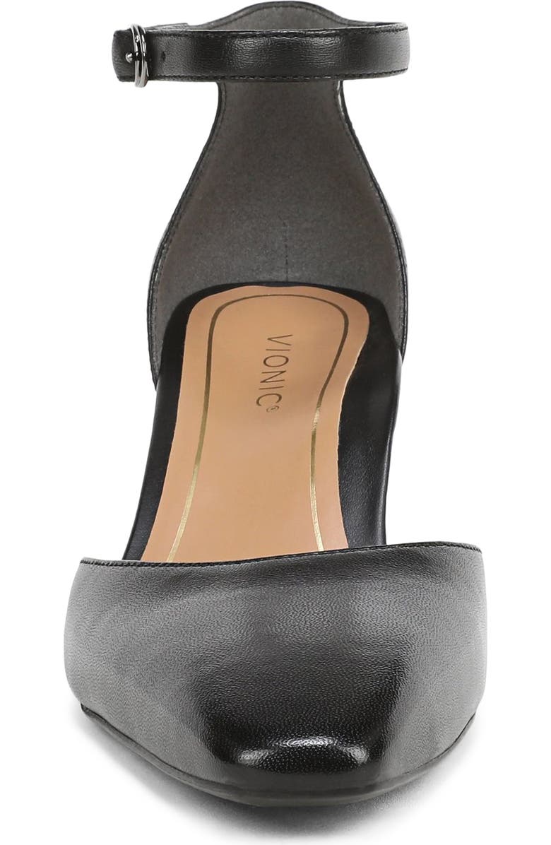 Vionic Scarlett Ankle Strap Pump, Alternate, color, Black Leather