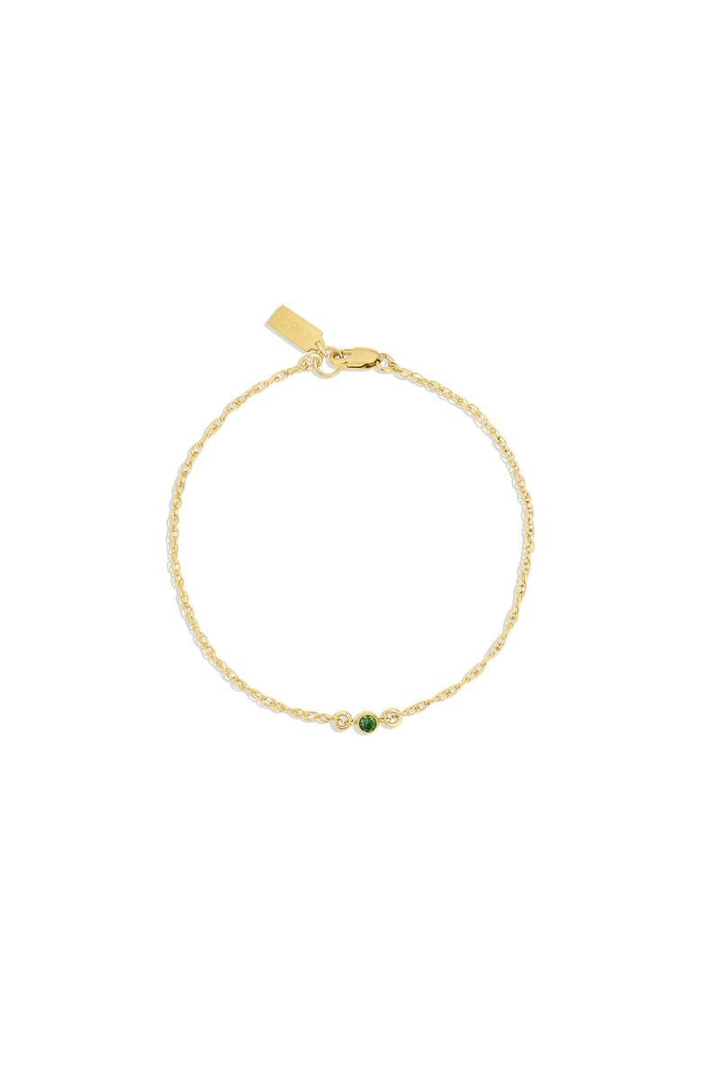 Set & Stones Birthstone Bracelet, Main, color, Gold / May