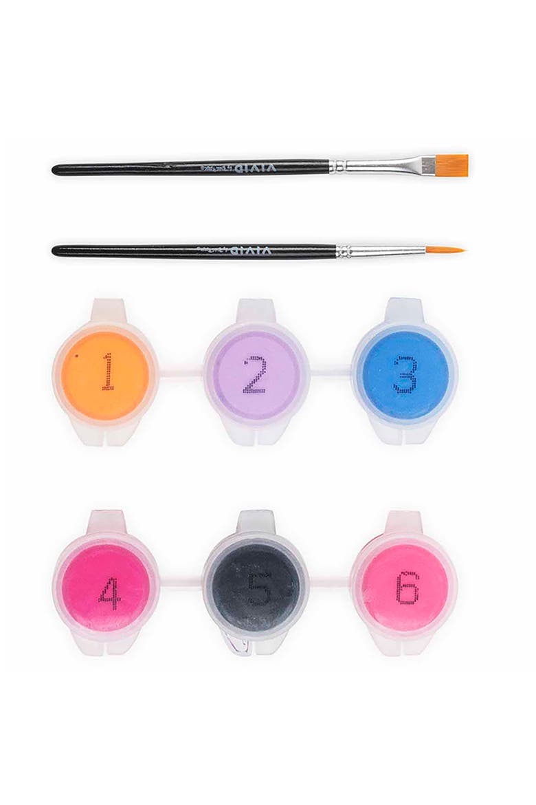 Acrylic Mini Paint By Number Kit, Kawaii Cat Donut, 6 x 6 Inches, Alternate, color, Multicolored