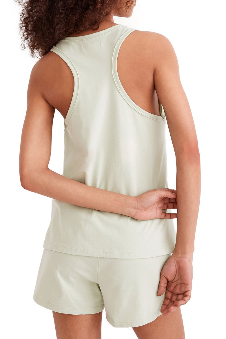 Raw Edge Pajama Tank Top, Alternate, color, SUNFADED MINT