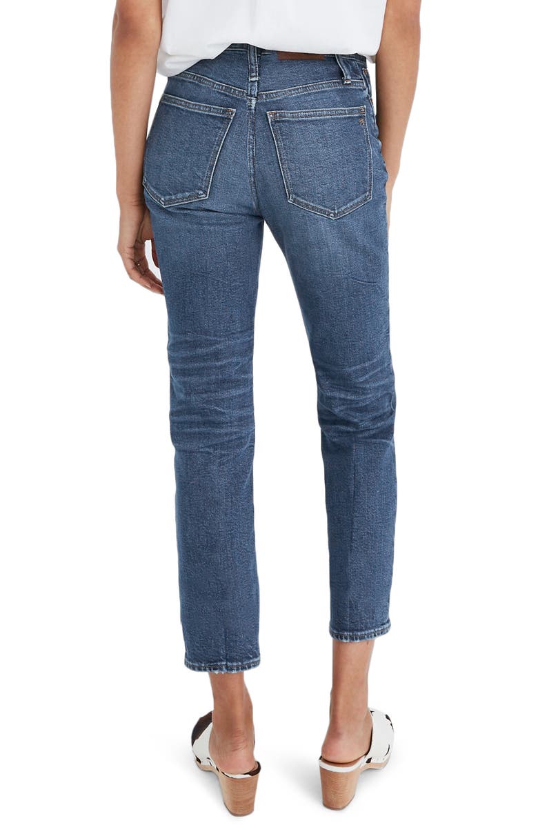 Madewell Mid Rise Classic Straight Jeans, Alternate, color, 