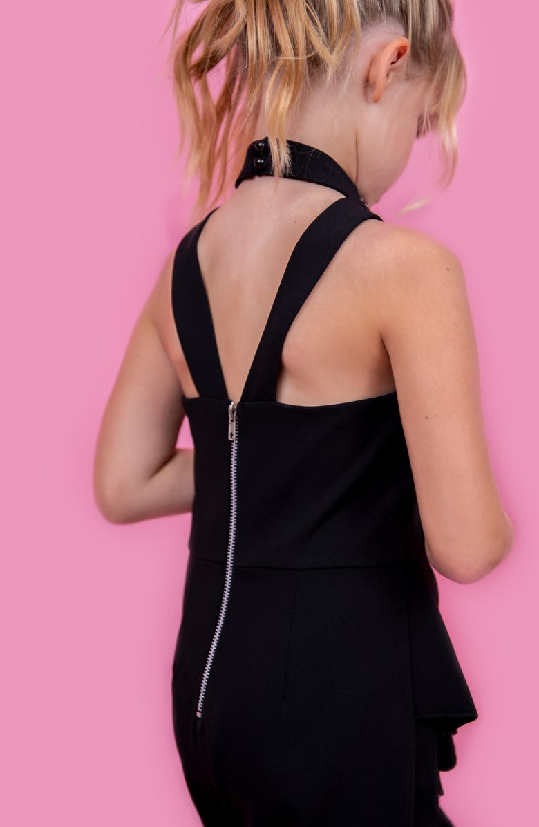 LNL Love, Nickie Lew Rhinestone Peplum Jumpsuit, Alternate, color, 