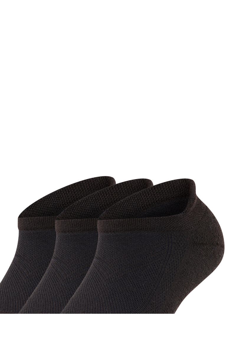 Falke Cool Kick 3-Pack Sneaker Socks, Alternate, color, Black