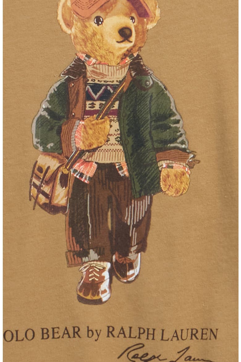 Kids' Polo Bear Graphic T-Shirt, Alternate, color, CAMEL