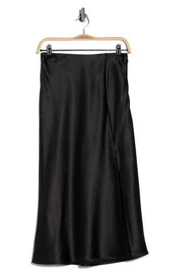 Tart Aryanwen Satin Midi Skirt In Black