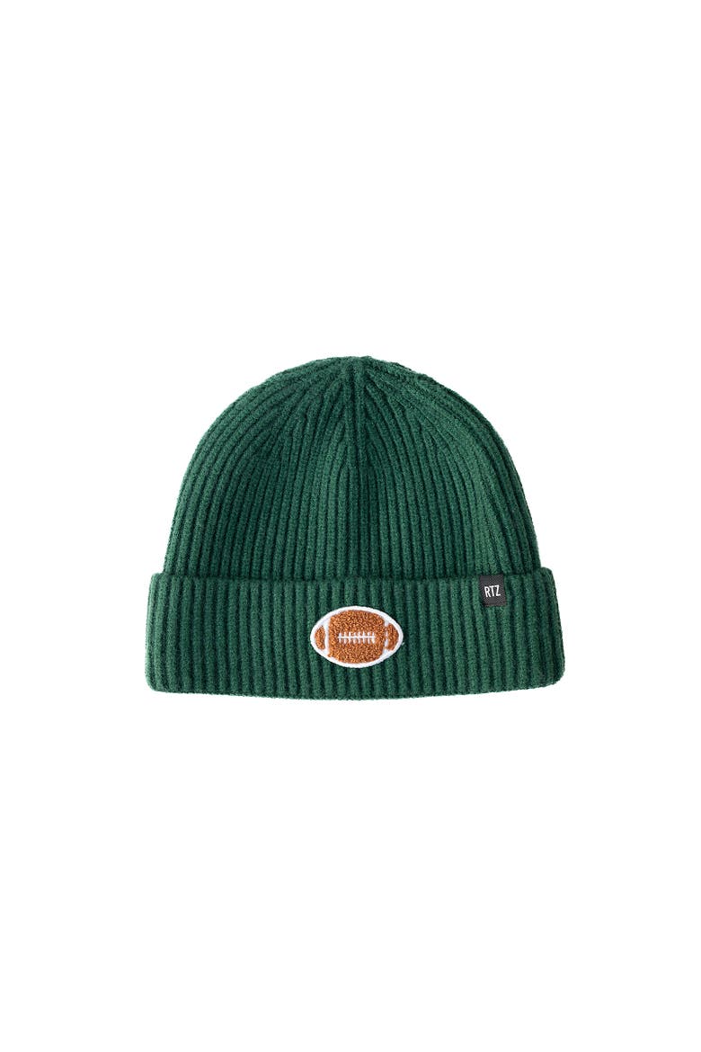 Football Beanie, Main, color, Forest Green