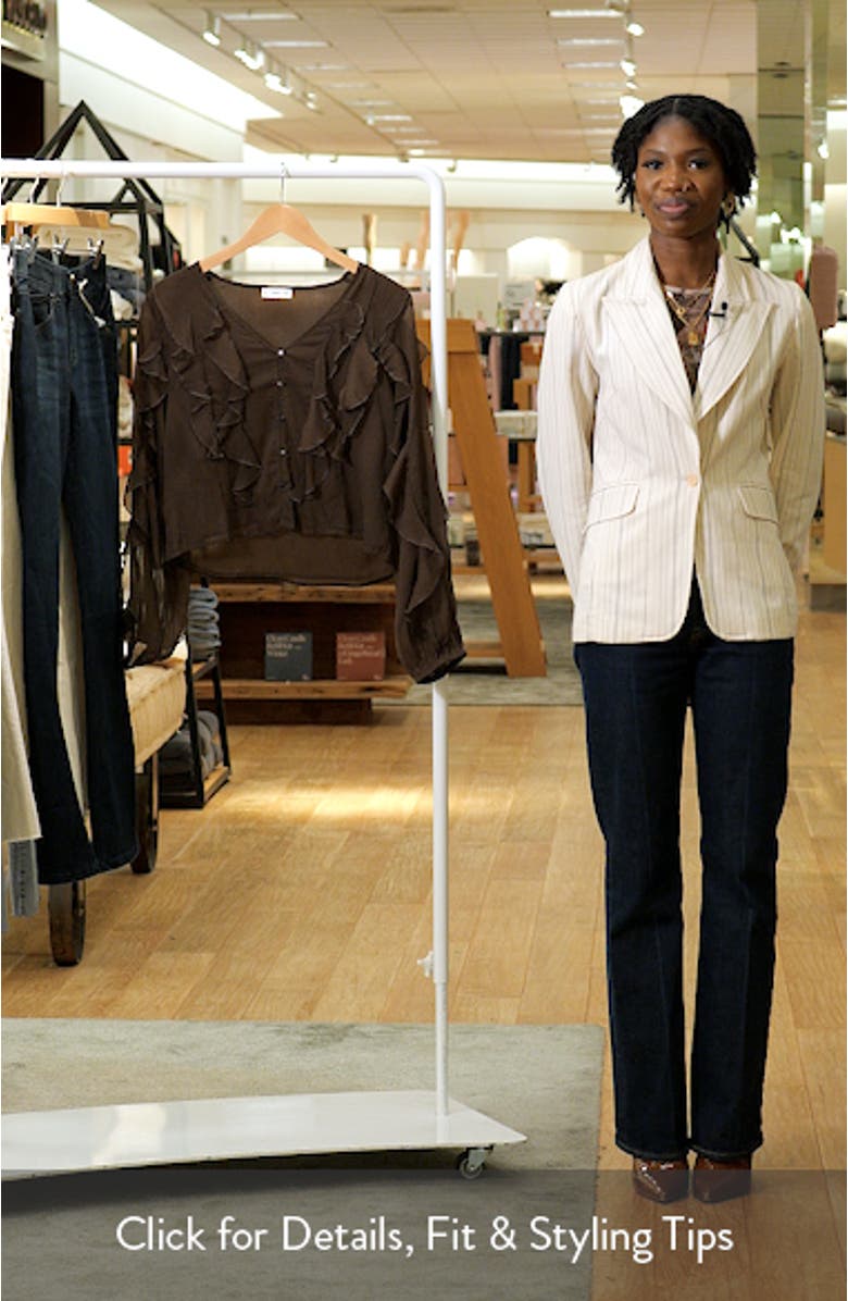 Ruffle Front Button Crop Top, sales video thumbnail