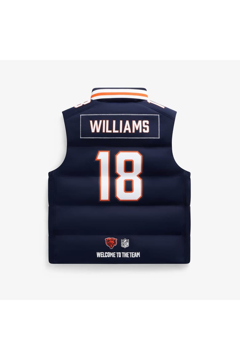 Unisex Caleb Williams Navy Chicago Bears Player Puffer Vest, Alternate, color, Navy