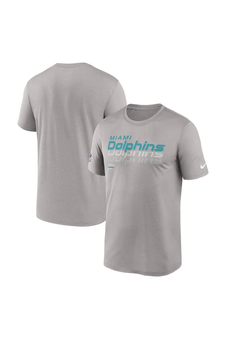 Men's Nike Gray Miami Dolphins Sideline Legend Performance T-Shirt, Alternate, color, Gray