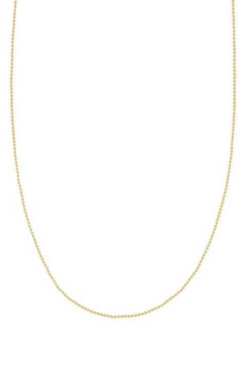 14K Gold Ball Chain Necklace