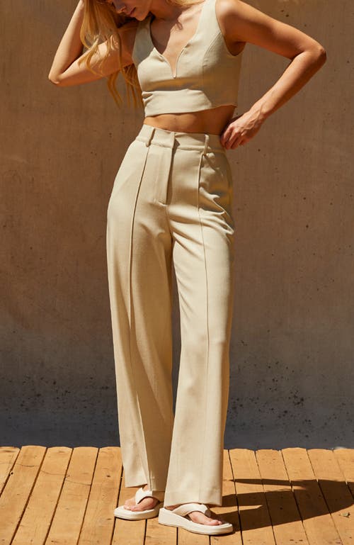 CRESCENT CRESCENT PLEATED WIDE LEG TROUSER PANTS