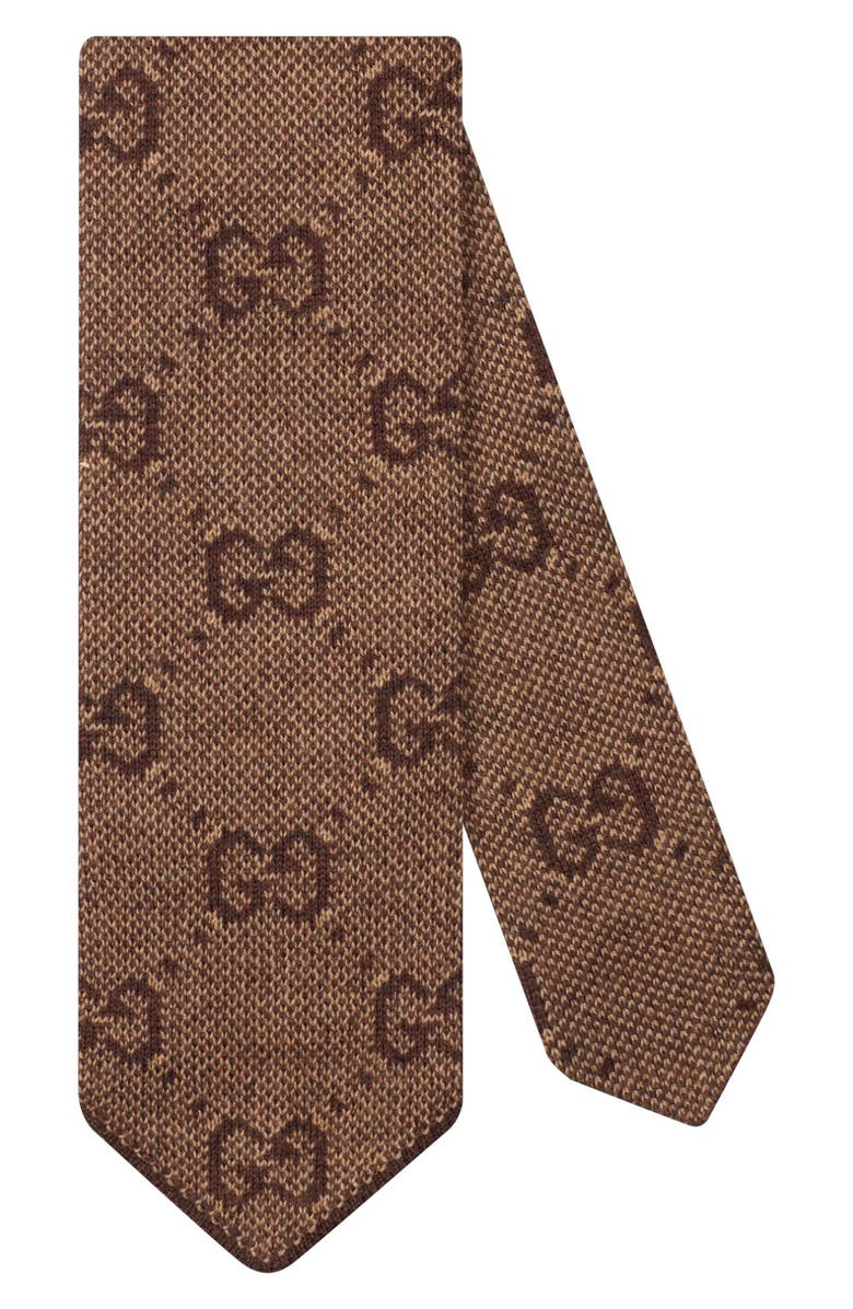 Gucci GG Logo Wool Tie, Main, color, 