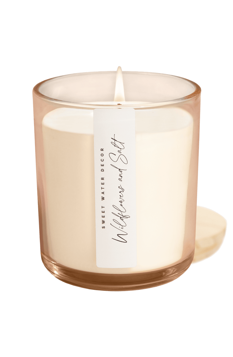 SWEET WATER DECOR 12oz Tinted Glass Jar Candle - Spa Scents, Main, color, Wildflowers & Salt