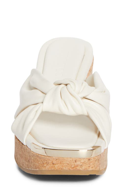 Shop Jimmy Choo Avenue Wedge Slide Sandal In Latte