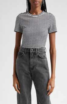 Veronica Beard Draya Stripe Knit T-Shirt