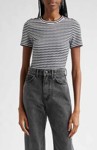 Veronica Beard Draya Stripe Knit T-Shirt