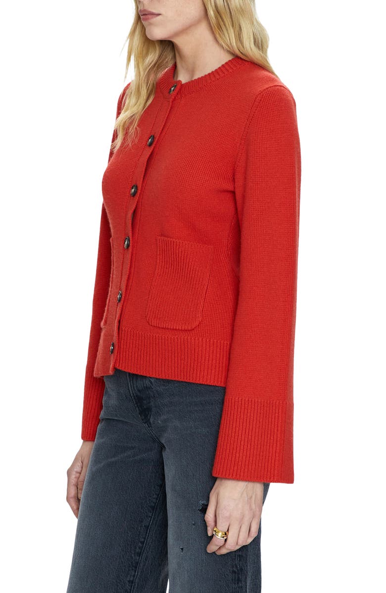 Pistola Dani Patch Pocket Cardigan, Alternate, color, Rouge