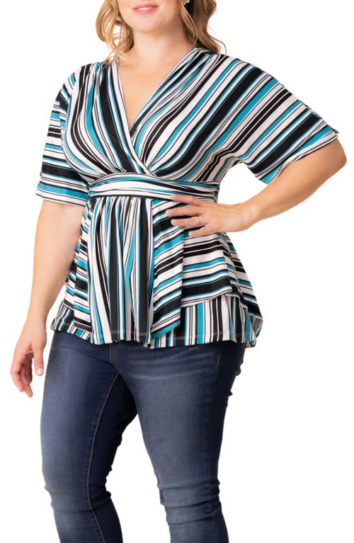 Kiyonna Boulevard Stripe Knit Top