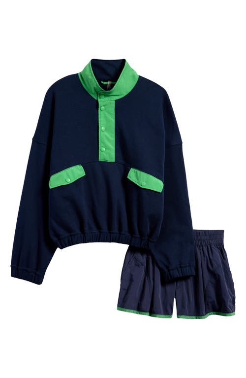 FREE PEOPLE FREE PEOPLE FP MOVEMENT WORLD TOUR PULLOVER & SHORTS SET 
