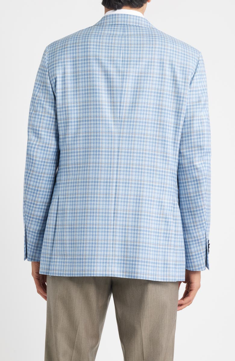 Peter Millar Hartford Classic Fit Check Wool Sport Coat, Alternate, color, Light Blue