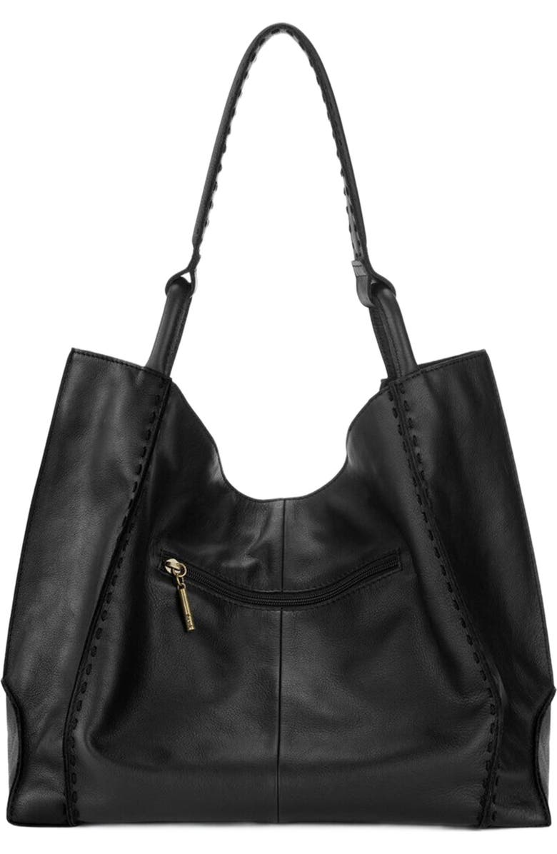 The Sak Los Feliz Large Tote Leather Bag, Alternate, color, Black