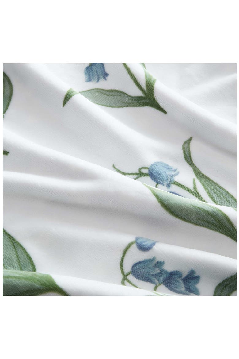 Dionne Reversible Microfiber Plush Throw, Alternate, color, WHITE/ WINTER BLUE/ GREEN