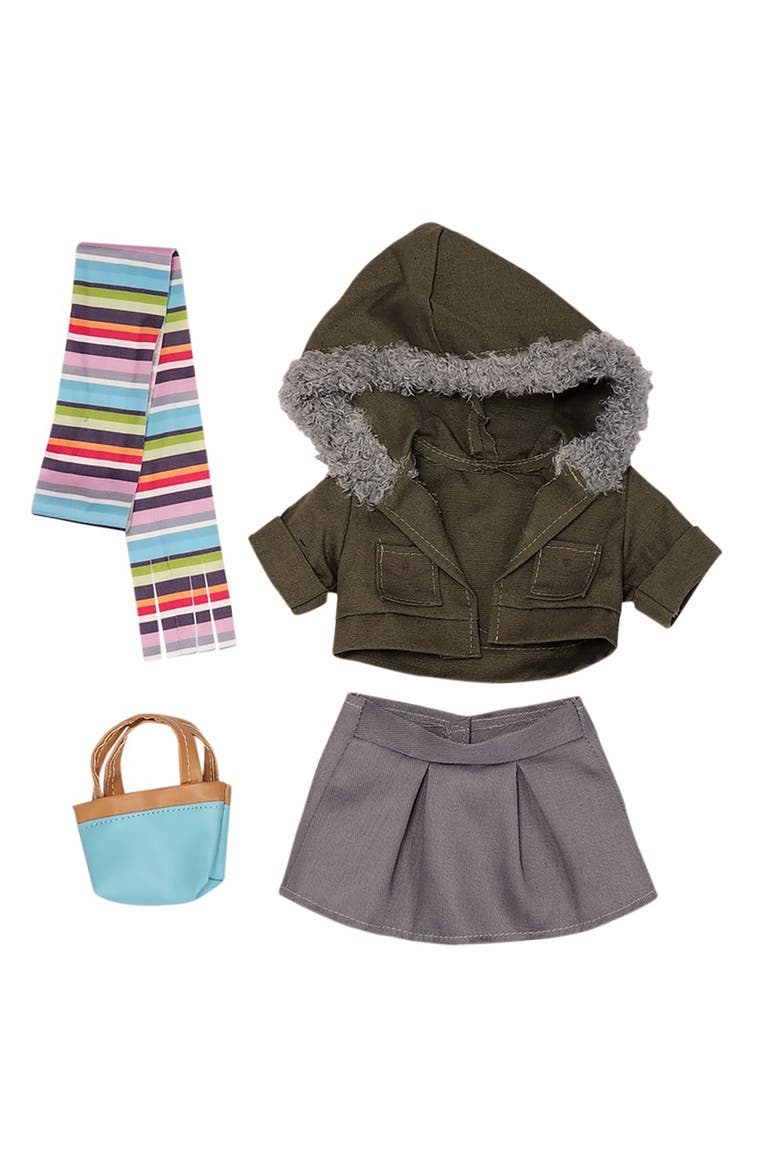 18" Doll Outfit Jacket W/ Scarf, Alternate, color, Multicolored