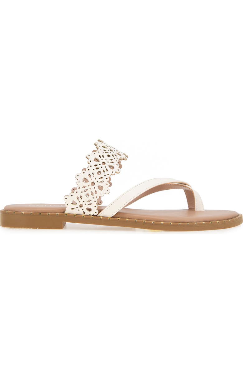 Kensie Masha Laser Cut Toe Loop Sandal, Alternate, color,