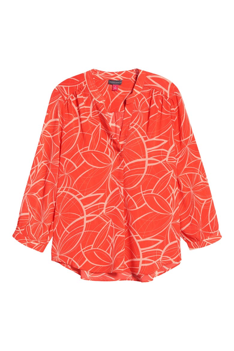 Swirl Movement Blouse, Alternate, color, CORAL BLAZE